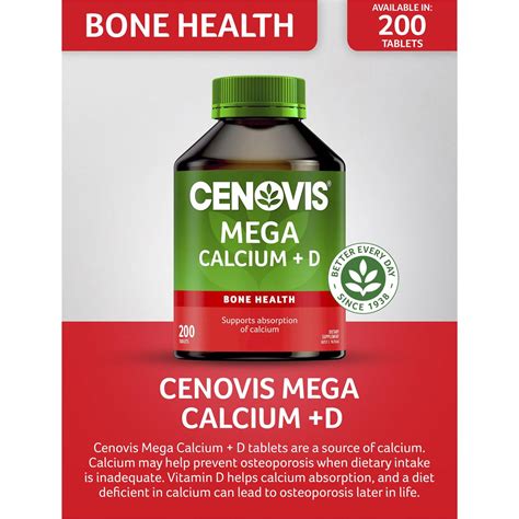 cenovis calcium|Cenovis Mega Calcium + Vitamin D 200 Tablets.